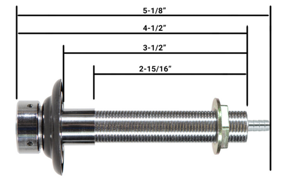 Shank para grifo con espiga - 5-1/8 de largo