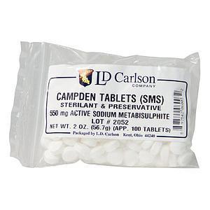 Tabletas de Metabisulfito (Campden) - 100u