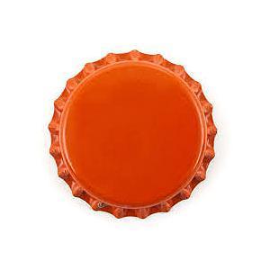 Bolsa chapas cerveza color naranja (200gr) - aprox 100u